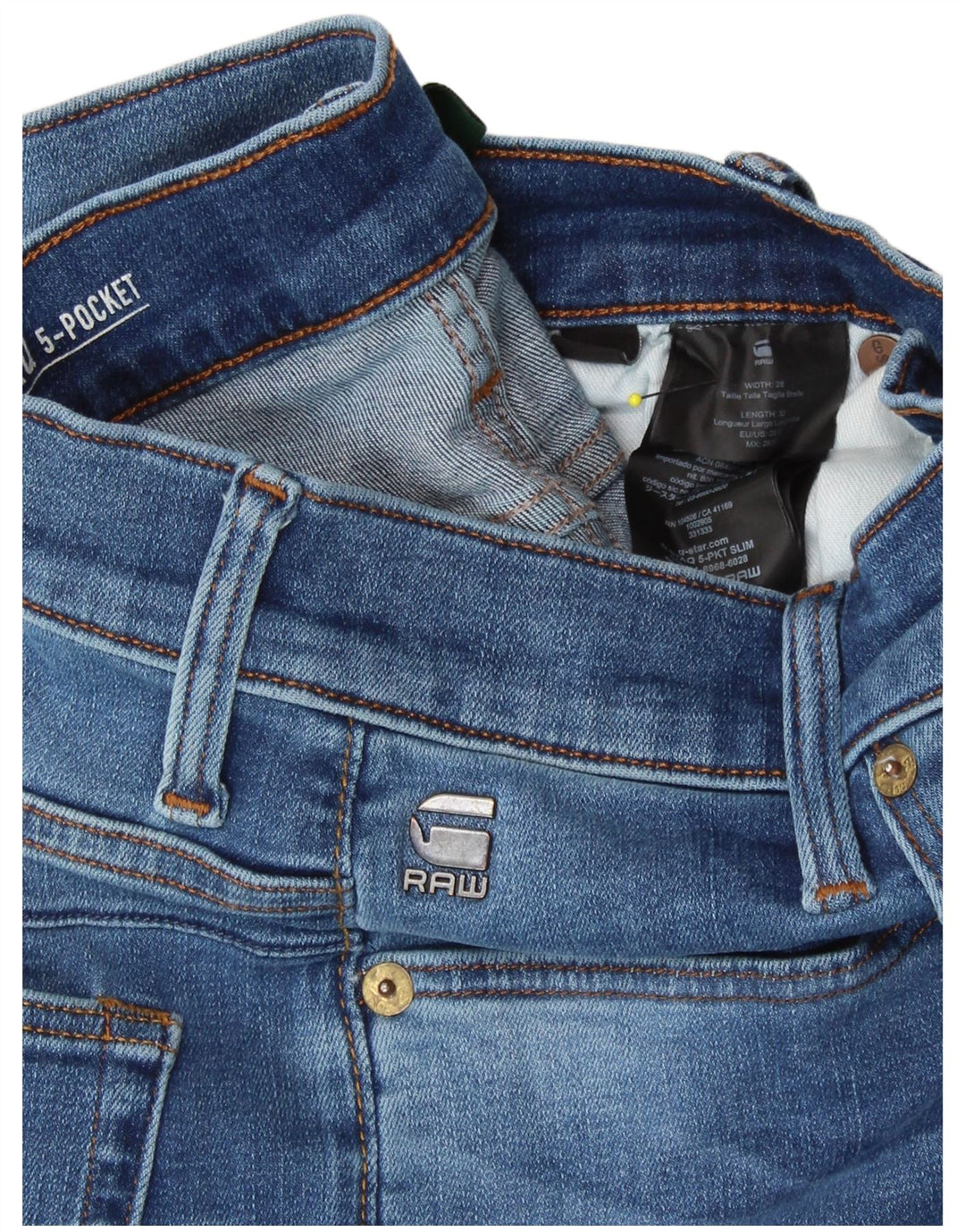 G-STAR Mens Slim Jeans W28 L32 Blue Cotton