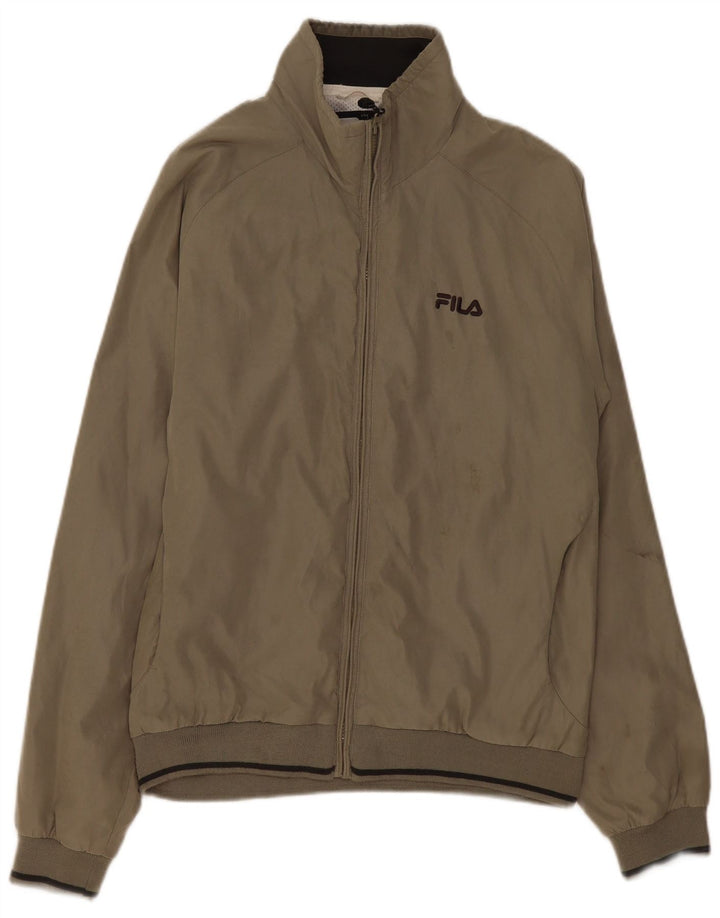 Fila Veste de pluie pour homme UK 40 Large Gris Polyester