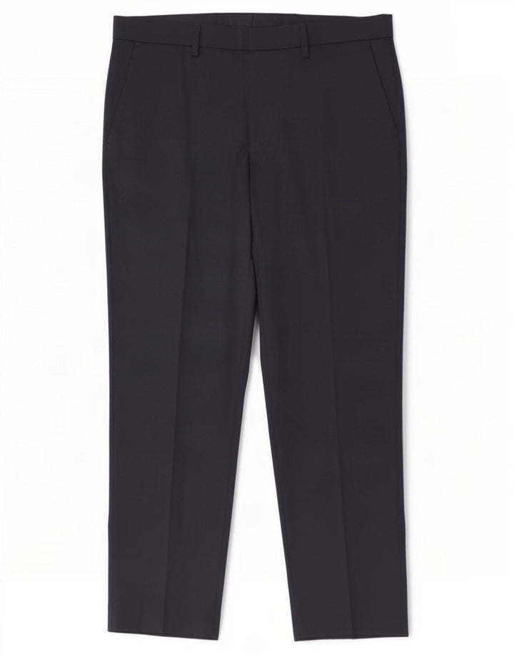 Marks & Spencer Pantalon de Costume Regular Homme W36 L31 Bleu Marine Polyester