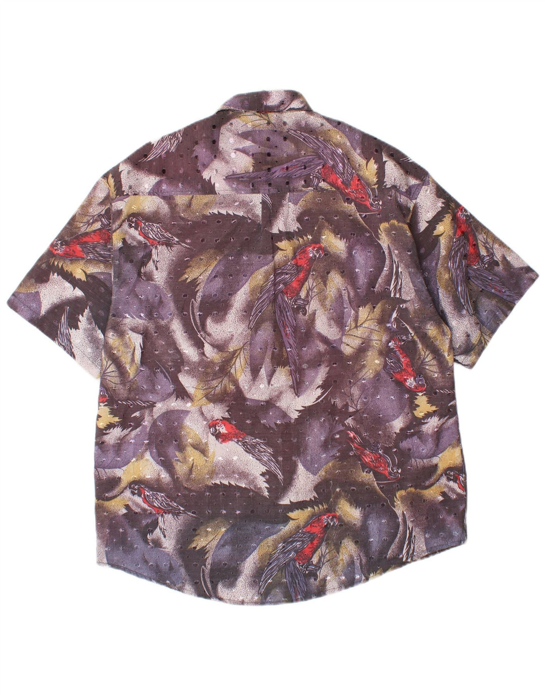 Chemise graphique vintage à manches courtes pour hommes, grande taille, multicolore