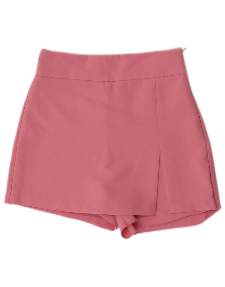 Zara Short décontracté taille haute pour femme Medium W28 Rose Polyester