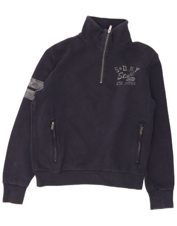 Superdry Sweat-shirt graphique pour hommes, grand, bleu marine, colour block