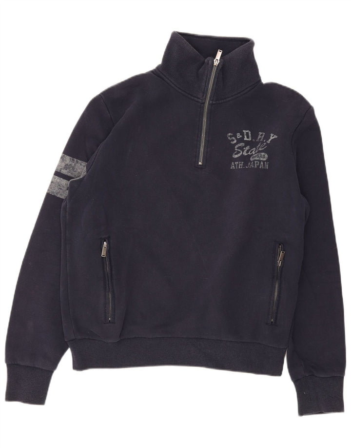 Superdry Sweat-shirt graphique pour hommes, grand, bleu marine, colour block