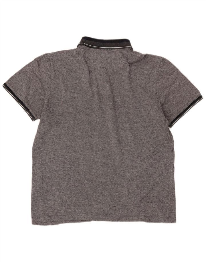 TED BAKER Polo Homme Taille 5 XL Gris Moucheté Coton