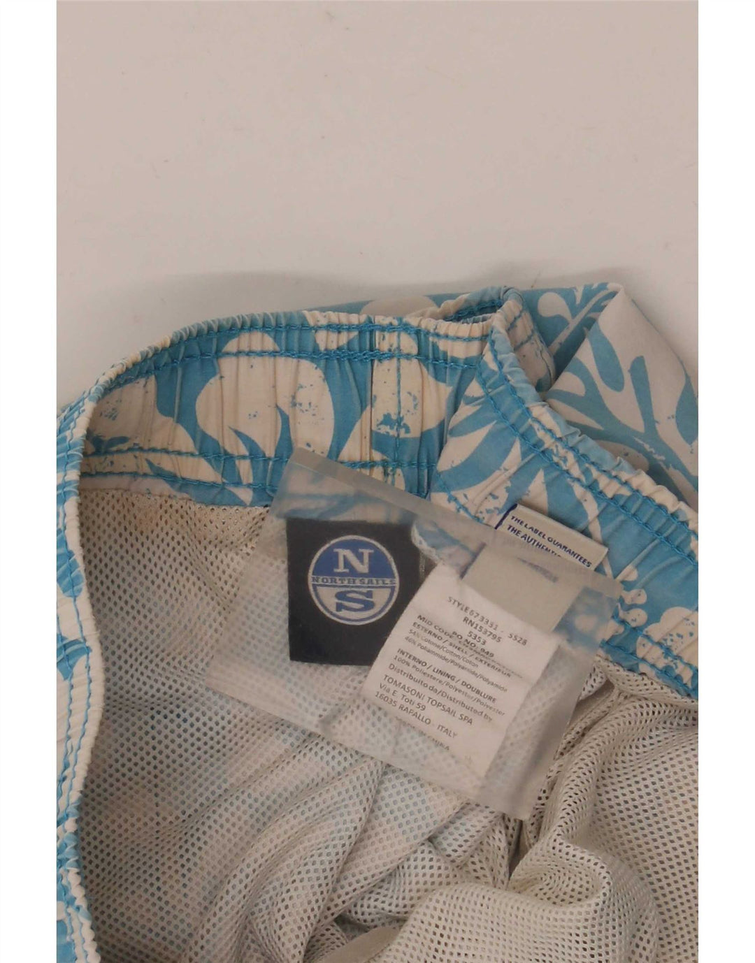 Short de Bain Homme North Sails Coton Floral Bleu Moyen