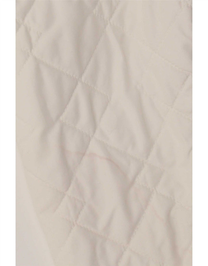 Adidas Veste matelassée pour femme UK 14 Polyester blanc moyen