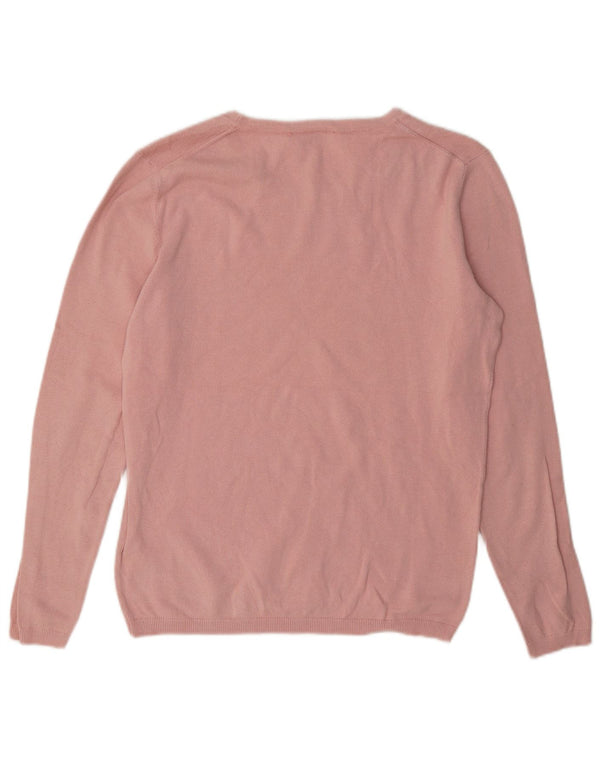 Tommy Hilfiger Pull col bateau pour femme UK 14 Coton rose moyen