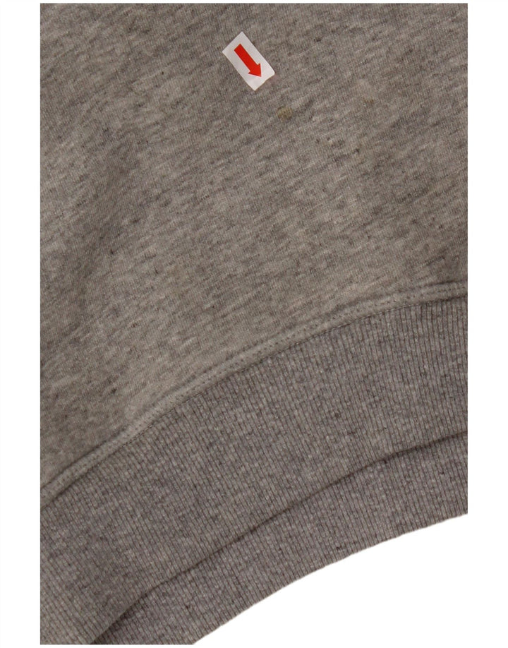 JACK WILLS Pull à capuche surdimensionné pour femme UK 10 Petit coton gris