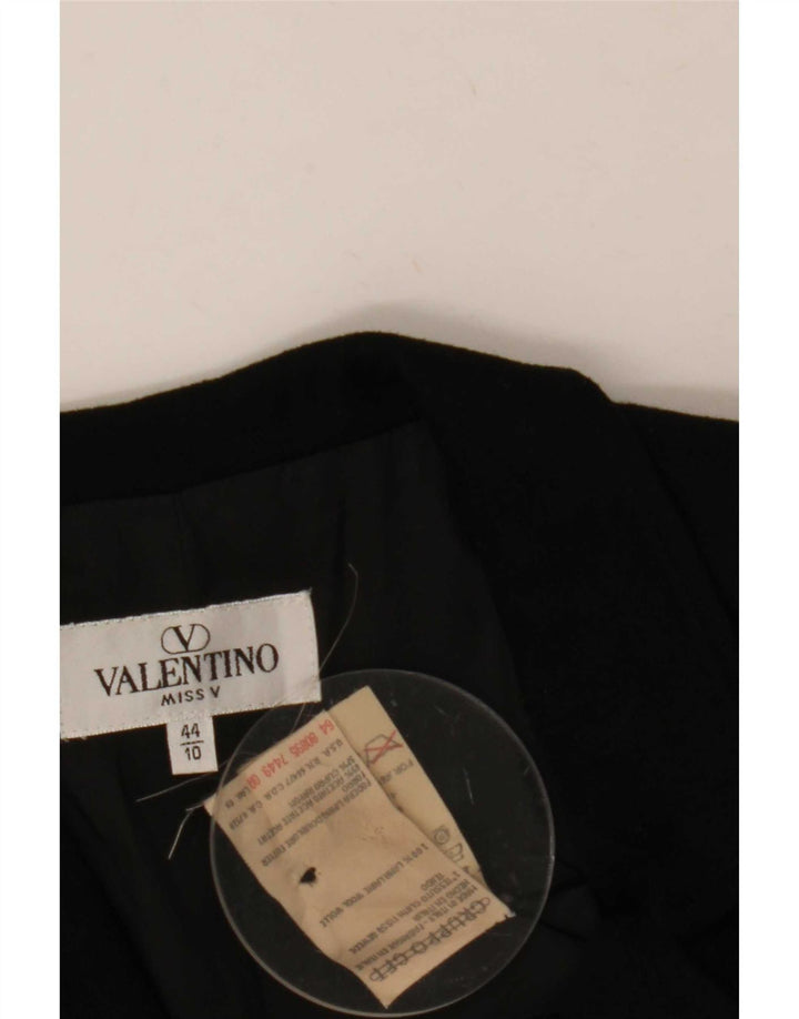 Valentino Veste Blazer 4 Boutons Femme IT 44 Laine Noir Moyen