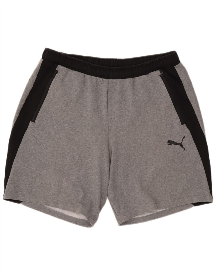 Puma Short de Sport XL Homme Gris Colorblock