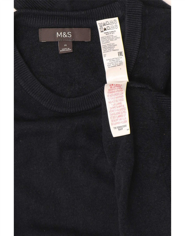 Marks & Spencer Pull Col Rond Homme Bleu Marine Moyen Acrylique