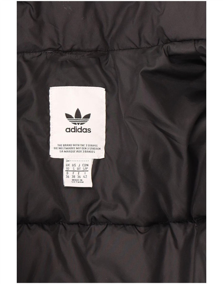Adidas Veste matelassée surdimensionnée pour femme UK 10 Petit Noir Polyester