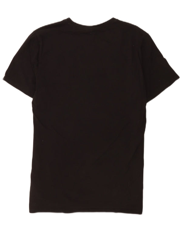 Guess T-shirt graphique coupe slim pour homme UK 40, coton noir moyen