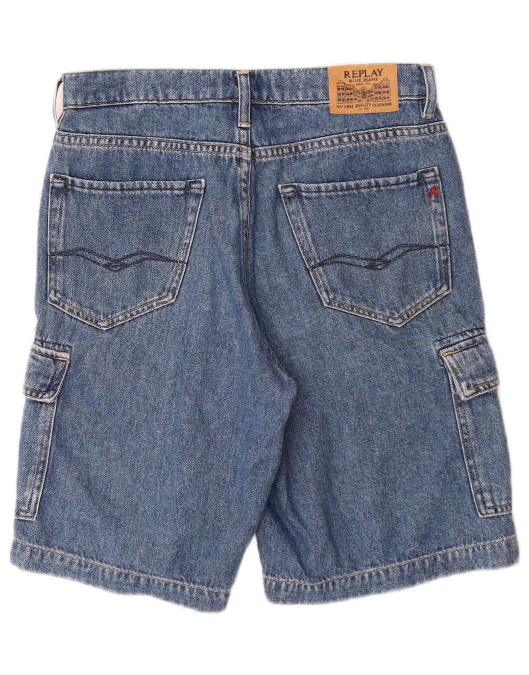 REPLAY Short Cargo en Jean Garçon 11-12 ans W26 Bleu Coton