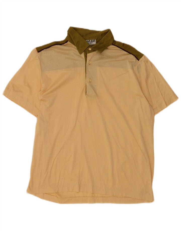 Polo Vintage Homme IT 50 Beige Moyen Colorblock