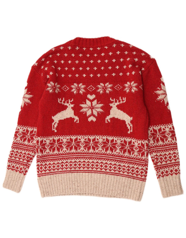 Fat Face Pull ras du cou pour femme UK 10 Petit Rouge Noël