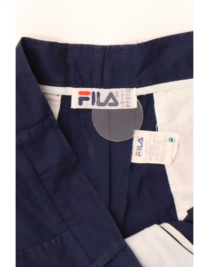 Fila Short Chino Femme W34 Large Bleu Marine Coton