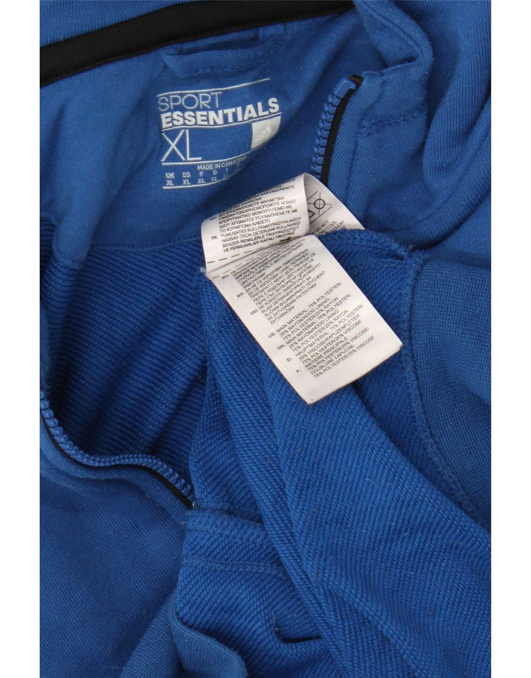 Adidas Pull à capuche zippé pour homme XL Bleu Polyester