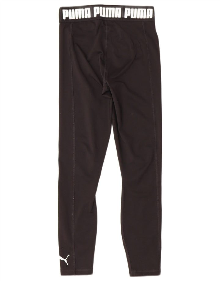 PUMA Womens Graphic Leggings UK 4 XS Black Polyester