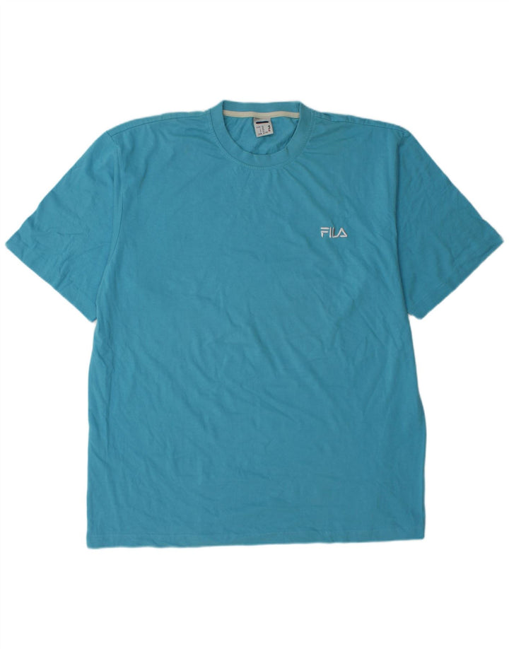 FILA T-Shirt Homme Top XL Bleu Coton