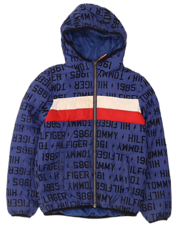 Tommy Hilfiger Veste matelassée graphique pour garçon 12-13 ans Grand Bleu