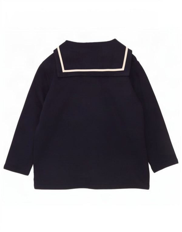Ralph Lauren Sweat-shirt à col polo pour femme UK 18 XL Bleu marine Coton