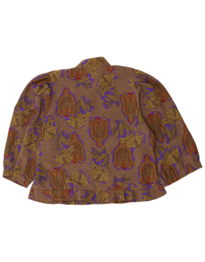 Sommermann Chemisier à manches 3/4 pour femme EU 40 Marron moyen Paisley