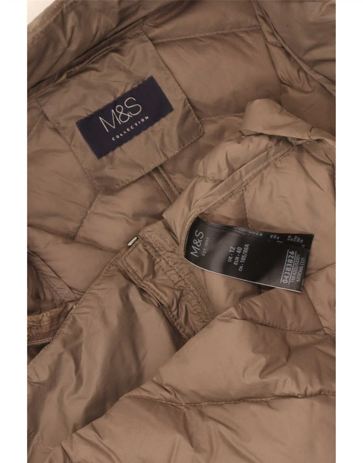 Marks & Spencer Veste matelassée pour femme UK 12 Marron moyen Polyamide