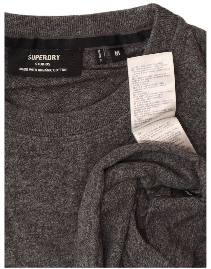 Superdry T-Shirt Homme Gris Moyen Coton