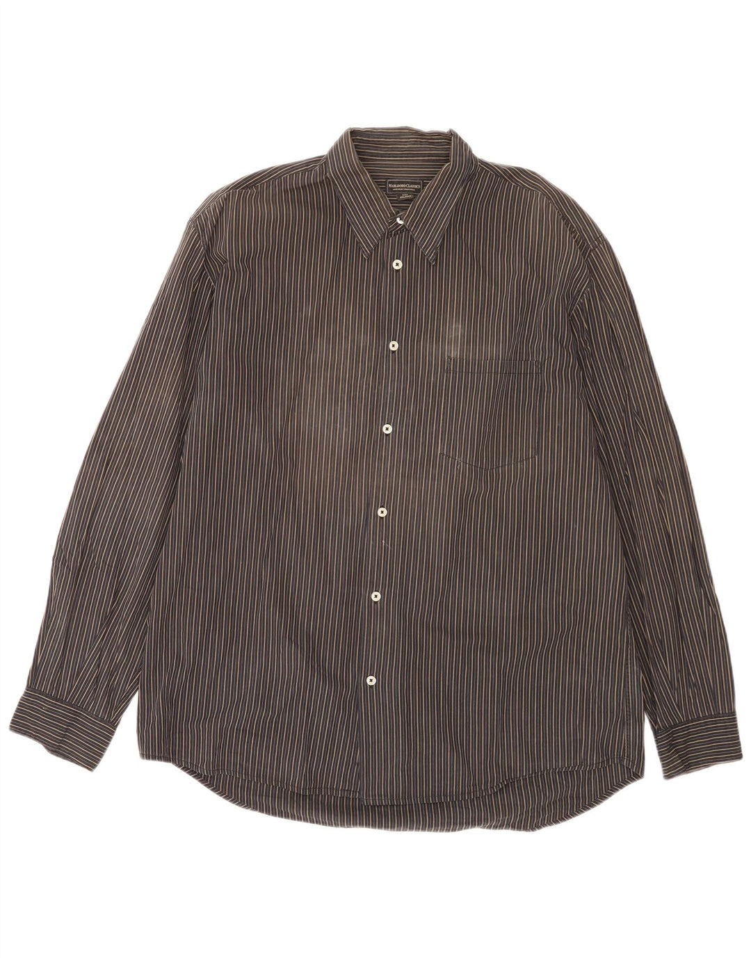 Marlboro Classics Chemise Homme 2XL Coton Rayé Noir