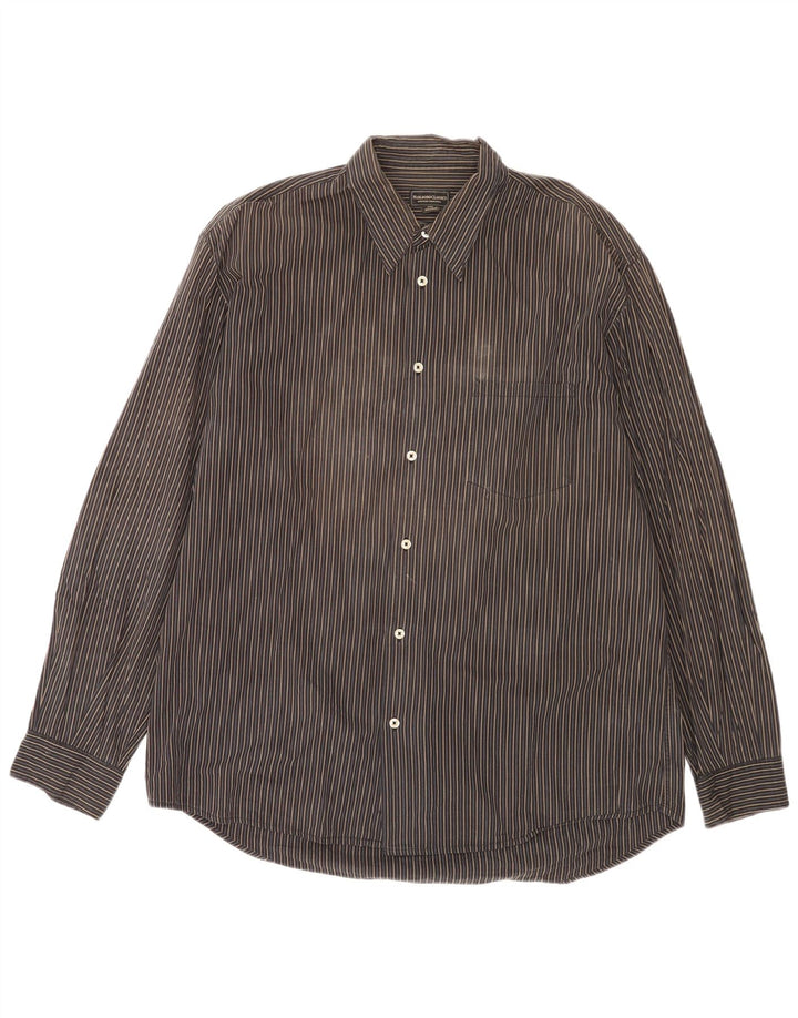 Marlboro Classics Chemise Homme 2XL Coton Rayé Noir