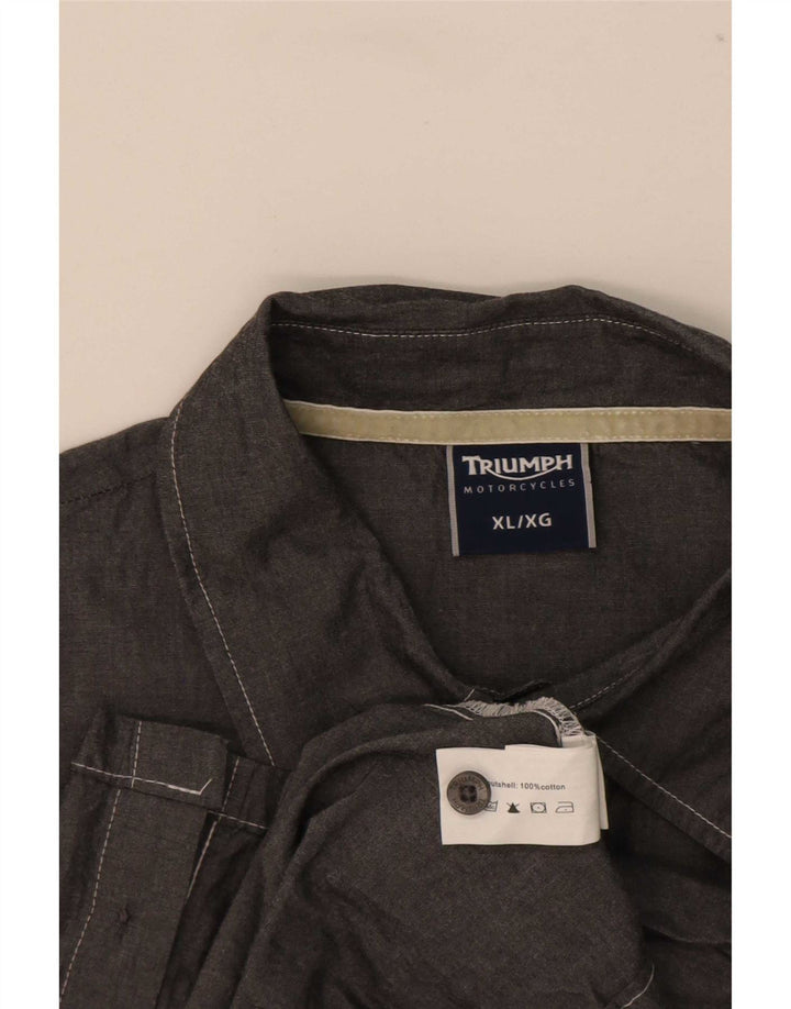 Triumph Chemise Graphique à Manches Courtes Homme XL Gris Coton