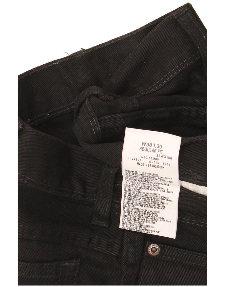 Wrangler Jean droit coupe régulière pour homme W38 L30 en coton noir