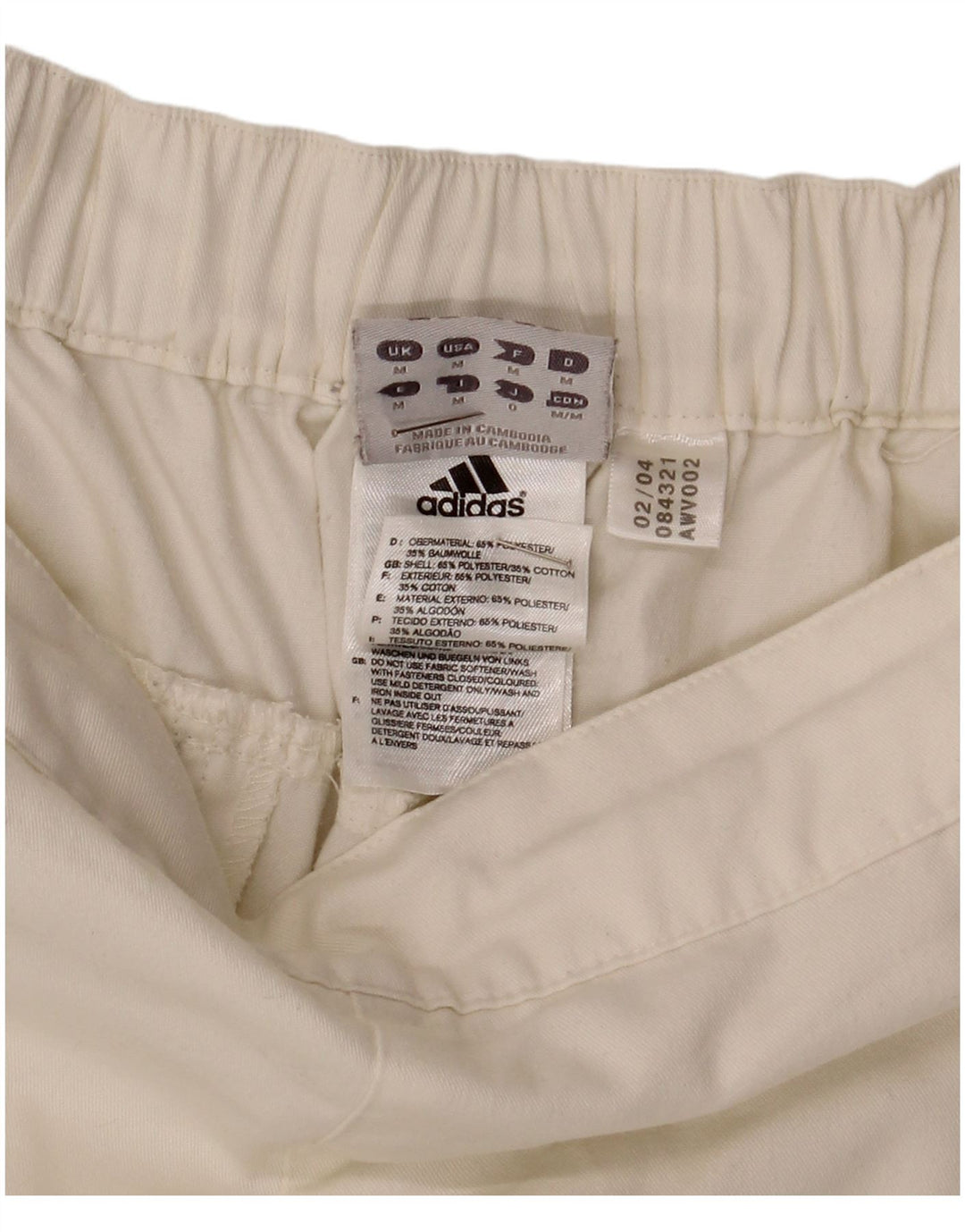 Adidas Short Cargo Graphique Femme Moyen W34 Polyester Blanc Cassé