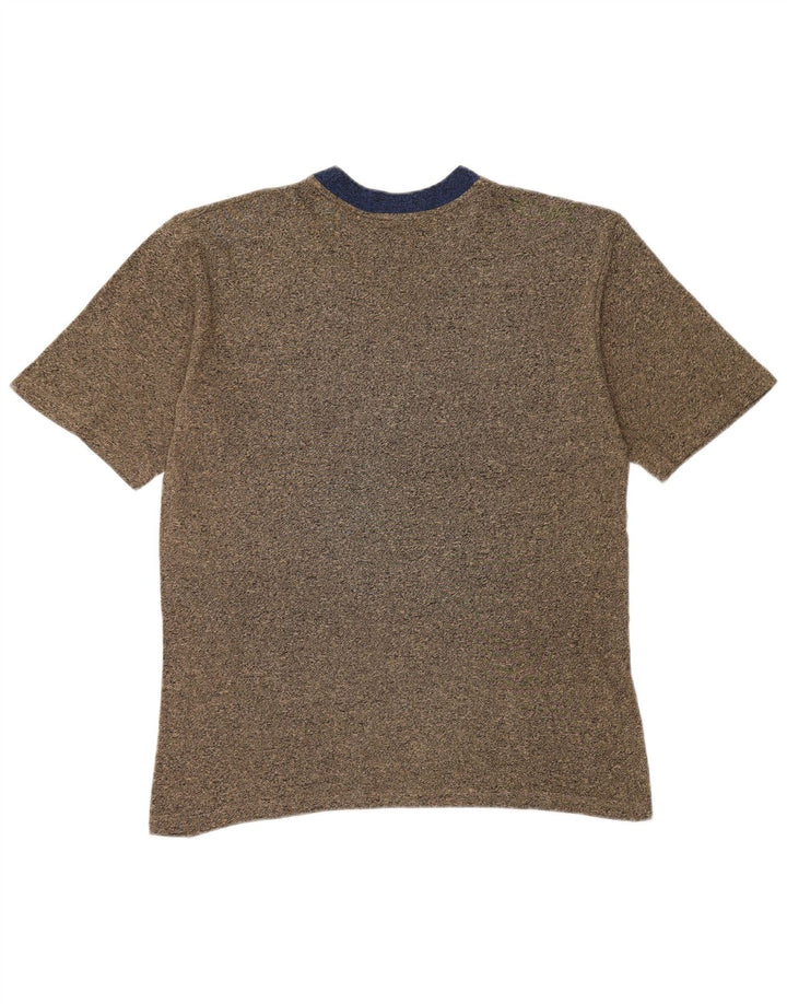 ASICS T-shirt pour homme en coton color block Large Marron
