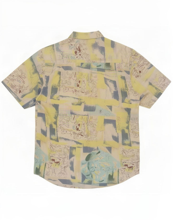 Bodoni Chemise à manches courtes pour homme Taille 39/40 Medium Multicolore Patchwork