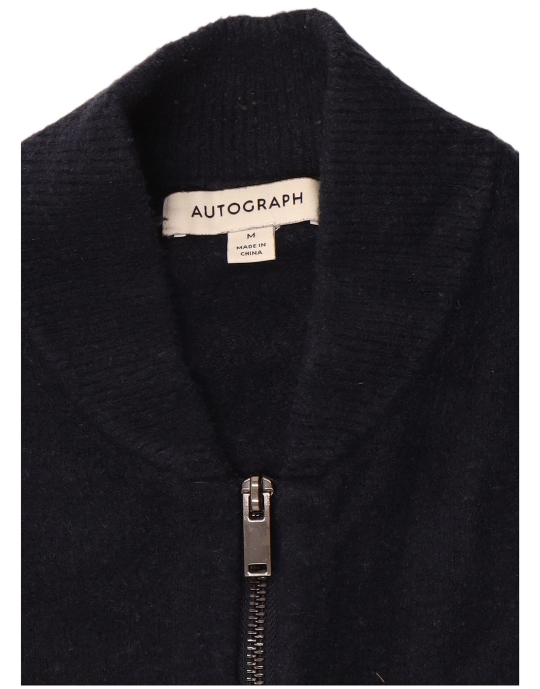 Marks & Spencer Pull Cardigan Autograph Homme Bleu Marine Moyen