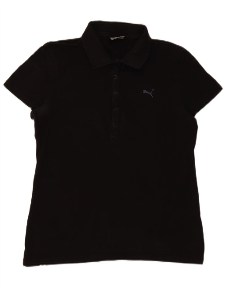 Puma Polo Femme UK 14 Large Noir Coton