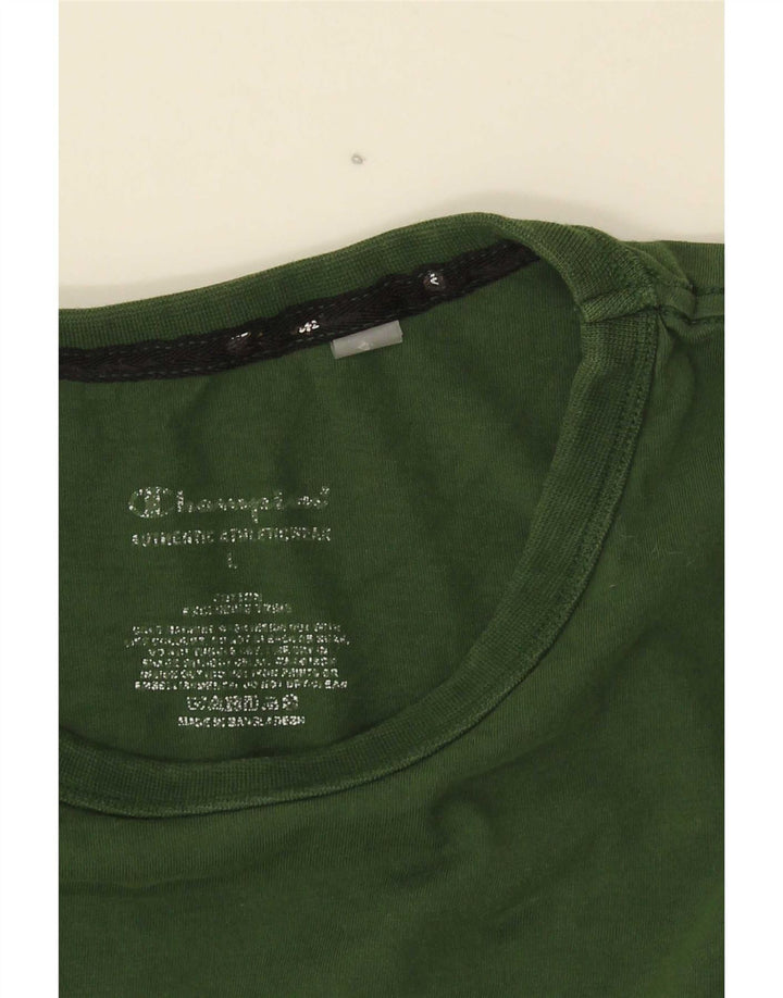 Champion T-Shirt Graphique Homme Grand Vert Coton