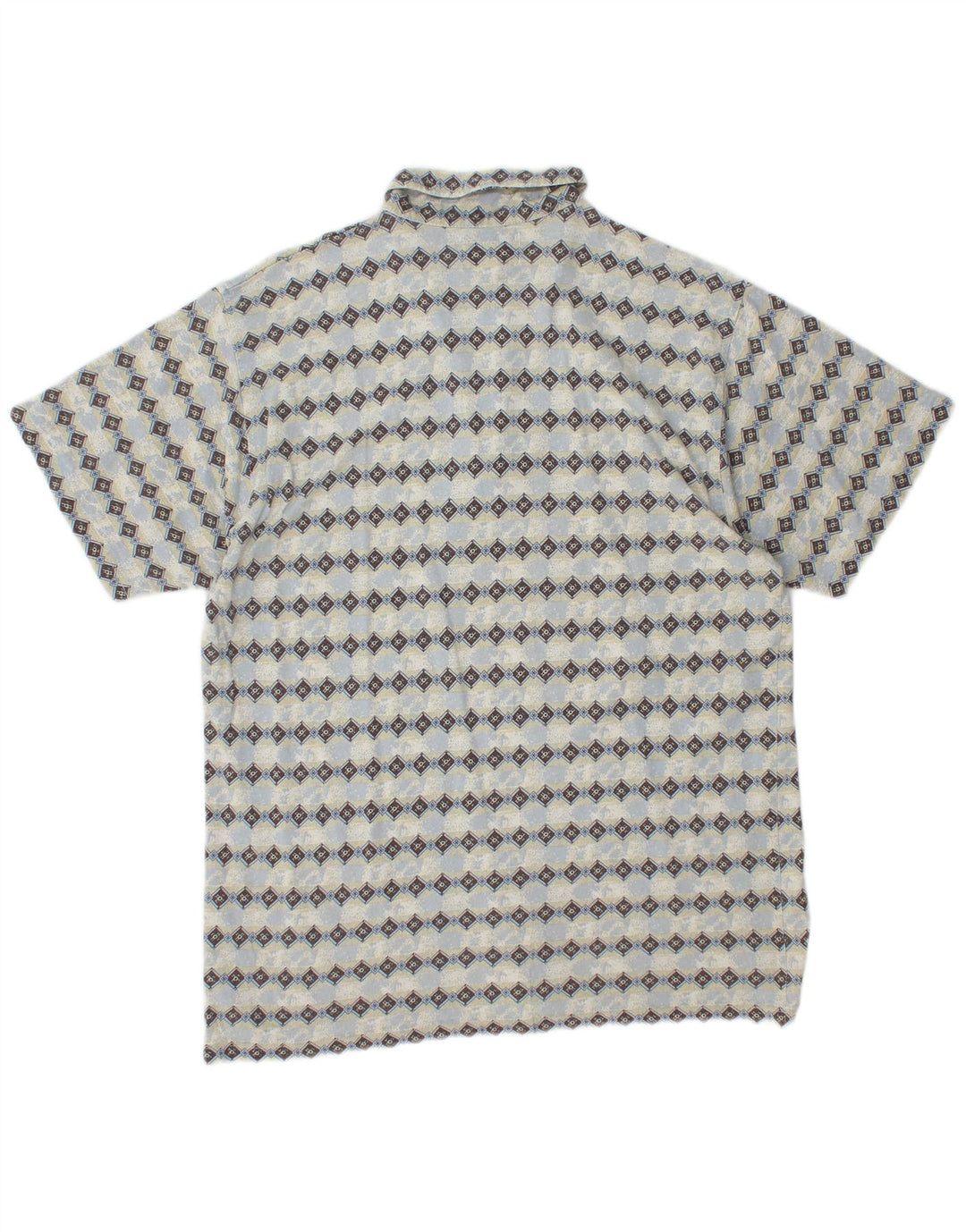 SAVVY Polo Col Zippé Homme Bleu Moyen Argyle/Diamant Coton