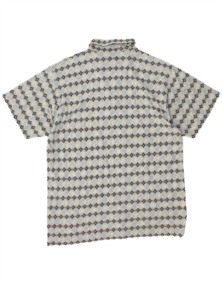 SAVVY Polo Col Zippé Homme Bleu Moyen Argyle/Diamant Coton