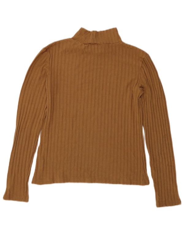 Topshop Haut court à manches longues pour femme UK 8 Small Marron