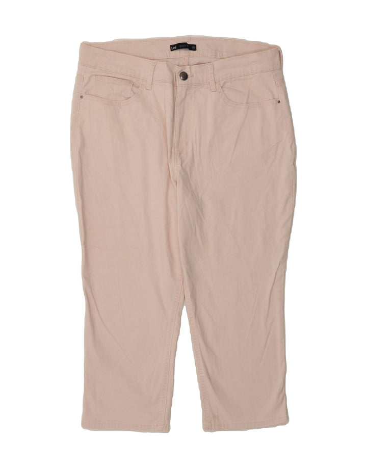 LEE Womens Easy Fit Straight Capri Trousers W33 L21 Pink Vintage Lee and Second-Hand Lee from Messina Hembry 