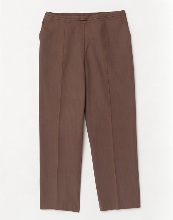 Marks & Spencer Pantalon court pour femme UK 14 Large W34 L26 Marron