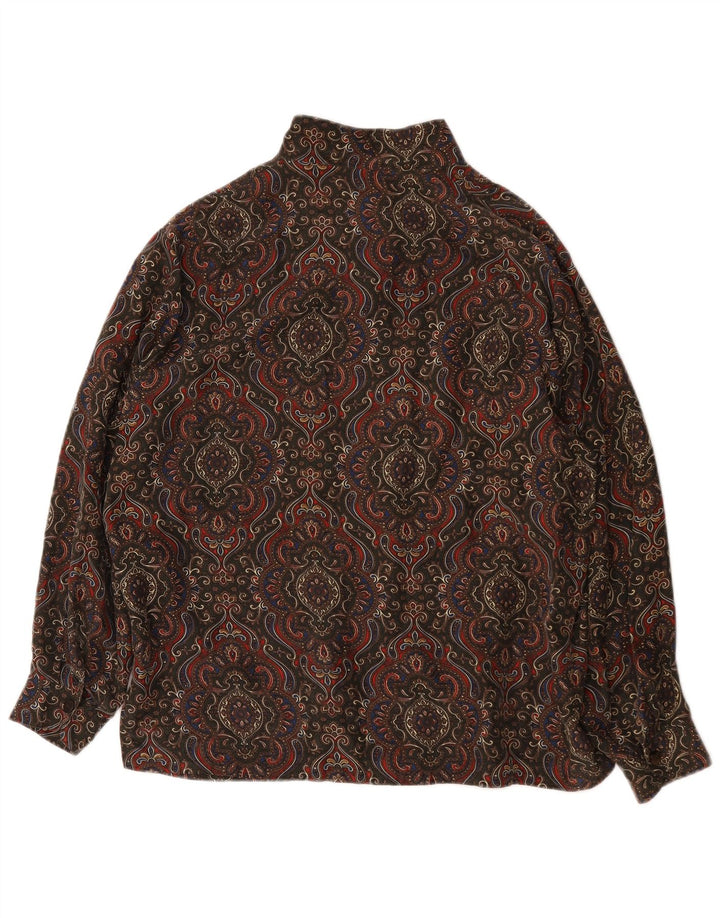 vintage Femme Chemise surdimensionnée Blouse UK 14 Moyen Multicolore Paisley