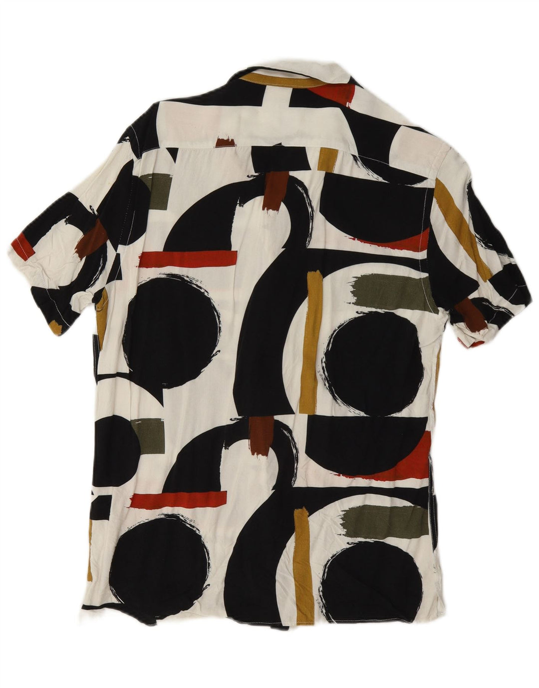 Zara Chemise décontractée à manches courtes pour homme Petit motif géométrique multicolore