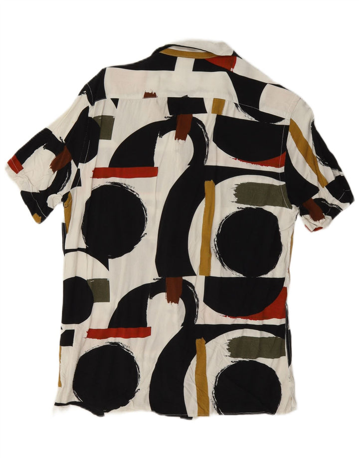 Zara Chemise décontractée à manches courtes pour homme Petit motif géométrique multicolore