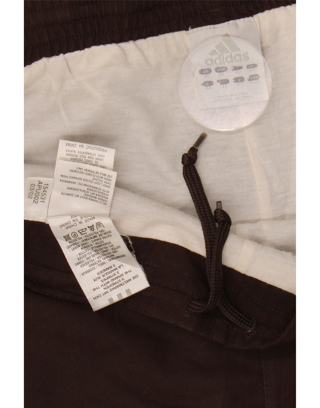 ADIDAS Pantalon de survêtement pour femme UK 14 Marron moyen Polyester