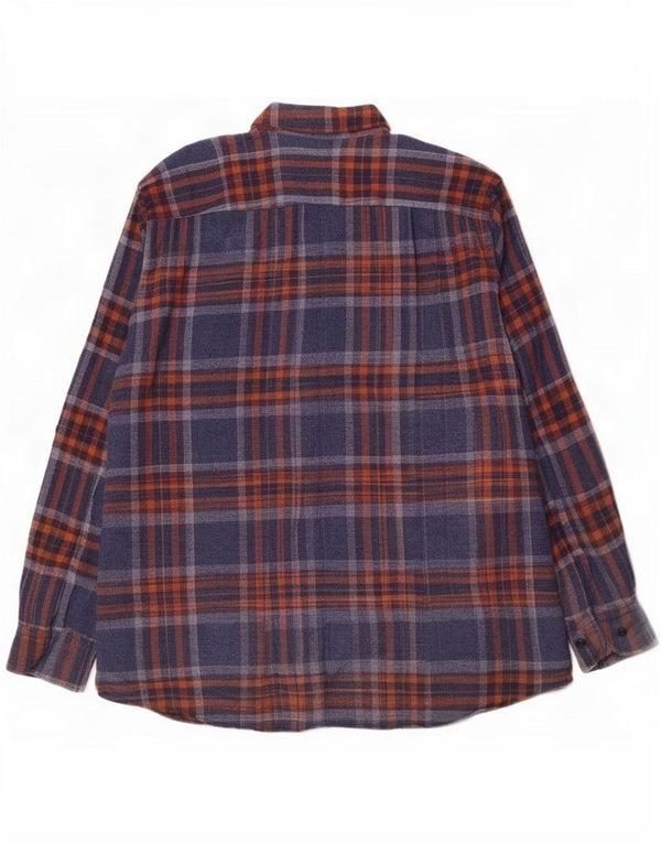 Daniel Hechter Chemise en flanelle coupe classique pour homme XL Bleu marine à carreaux en coton