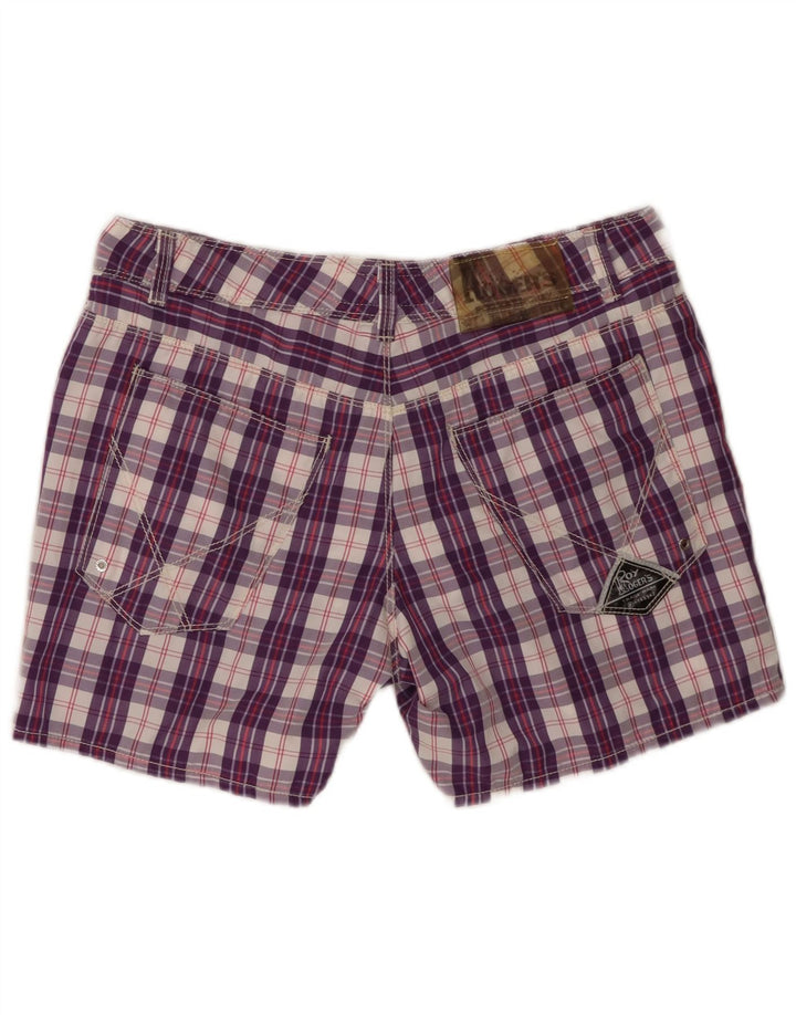 Roy Rogers Short de bain femme W34 grand violet à carreaux en polyamide